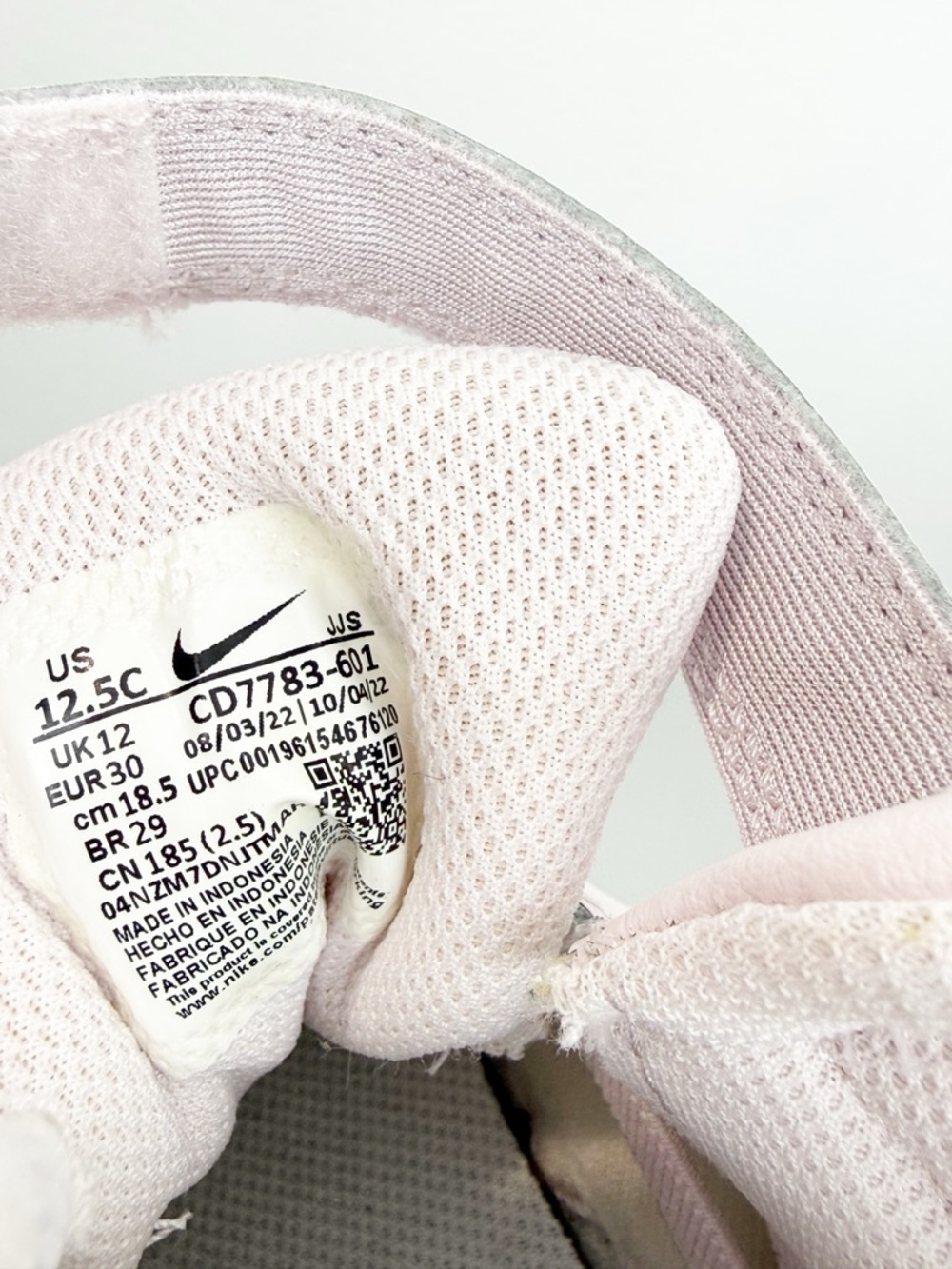 Nike Court Borough Mid 2 Pearl Pink White CD7783-601 Size 12.5 - Picture 7 of 7